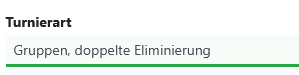 Wählen Sie „Gruppen, doppelte Eliminierung“